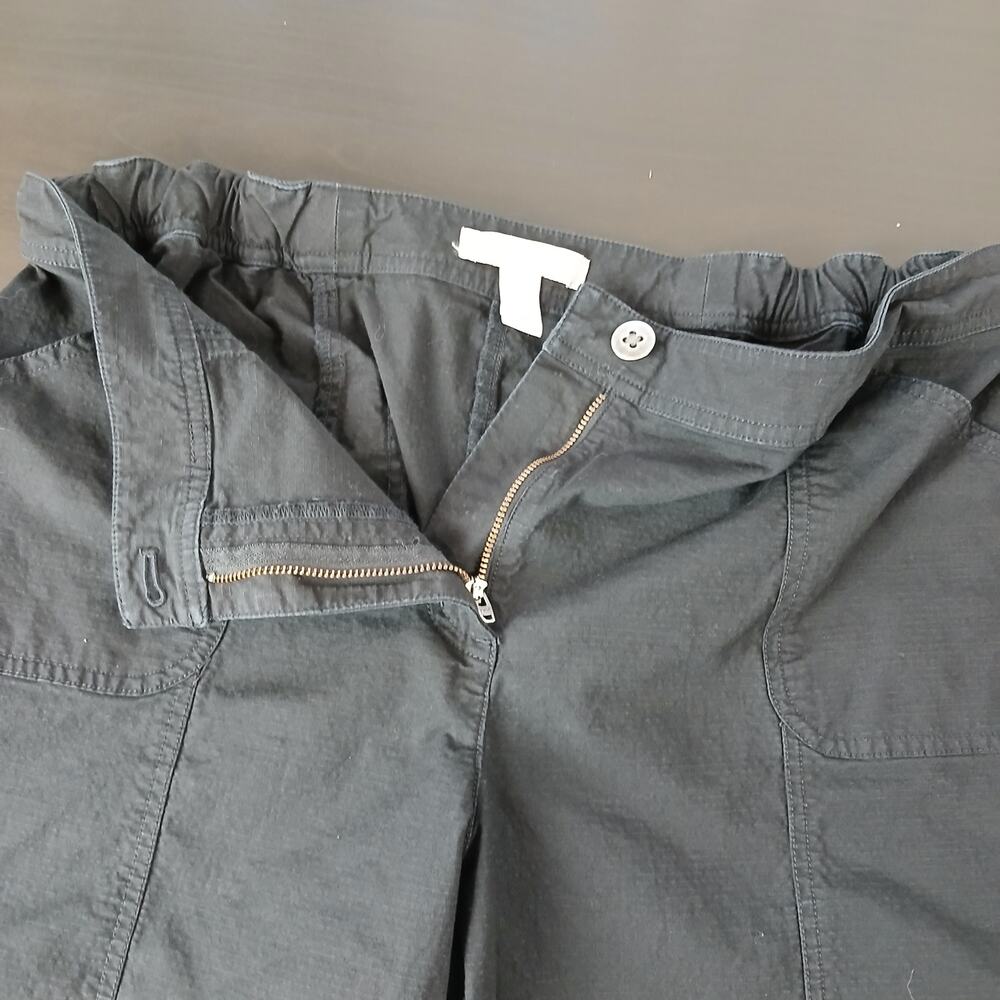 Chico's Black Capri Pants 2.5 Regular (L/14) stretch waist pockets - Picture 4 of 13